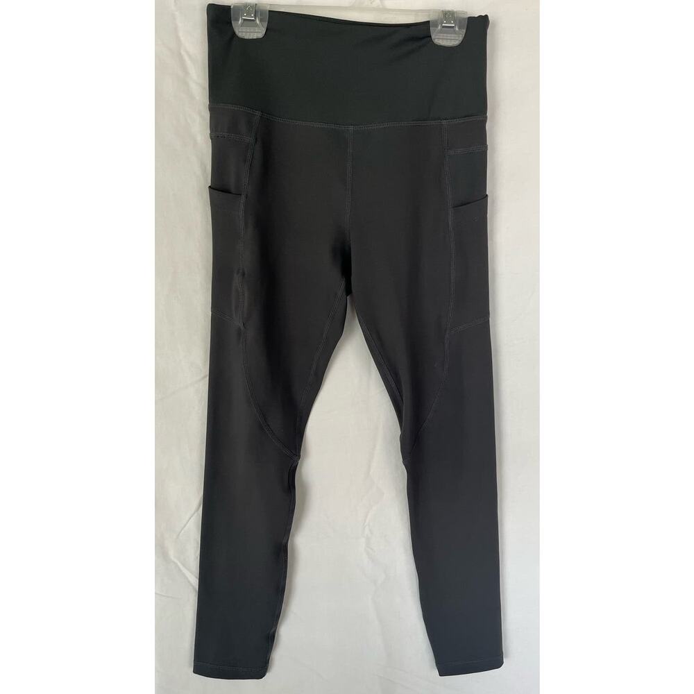 Zyia Women's grey leggings with pockets, size small Hi-Rise athleisure yoga